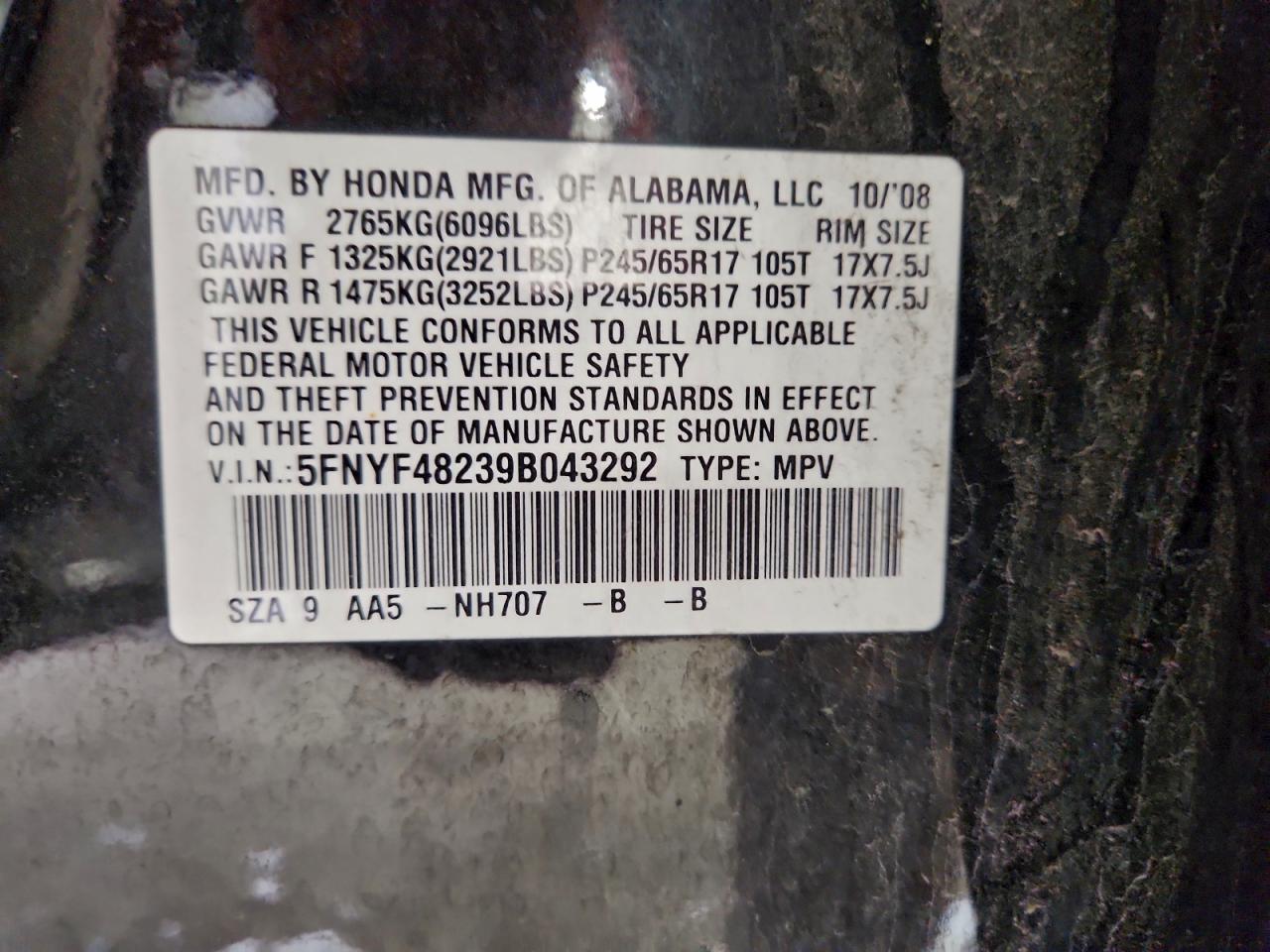 Honda Pilot Lx Image 8